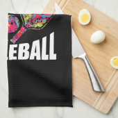 Pickleball Paddle Design Theedoek (Quarter Fold)