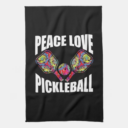 Pickleball Paddle Design Theedoek (Verticaal)