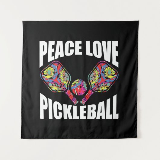 Pickleball Paddle Design Wandkleed (Voorkant)