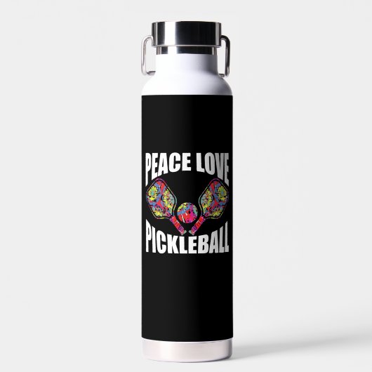 Pickleball Paddle Design Waterfles (Voorkant)