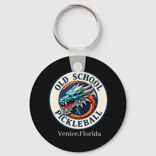 Pickleball Paddle -Dragon X Old School Pickleball  Sleutelhanger (Voorkant)