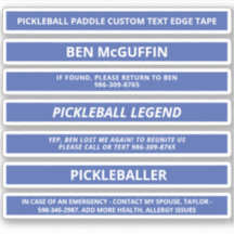 Pickleball Paddle Edge-tape - aangepaste naam ICE 