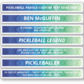 Pickleball Paddle Edge-tape Aangepaste naam Label  (Voorkant)