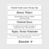 Pickleball Paddle Edge-tape - aangepaste naam - te Sticker (Vel)