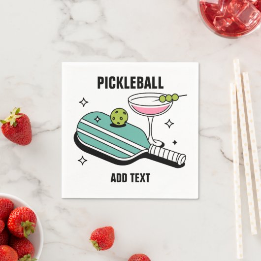 Pickleball Paddle en Cocktail Servet (Insitu)