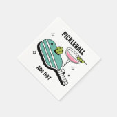 Pickleball Paddle en Cocktail Servet (Hoek)