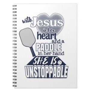 Pickleball Paddle en Jesus Womens Quote Notitieboek