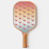 Pickleball Paddle Flamingo Sunset Birds (Voorkant)