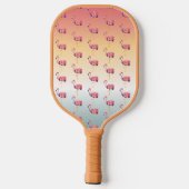 Pickleball Paddle Flamingo Sunset Birds (Achterkant)