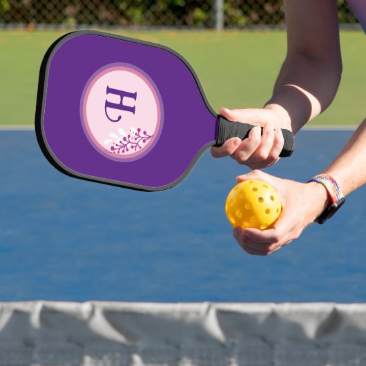 Pickleball Paddle - Floral Uw initiaal toevoegen (Insitu)