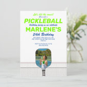 Pickleball Paddle Foto Dink Preppy Verjaardagsfees Kaart (Staand voorkant)