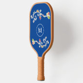 Pickleball Paddle, gekleurd Floral Monogrammed Pickleball Paddle (Links)