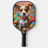 Pickleball Paddle Hoesje met Cartoon Puppy (Achterkant)