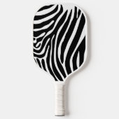 Pickleball Paddle in Black & White Animal Print (Voorkant)
