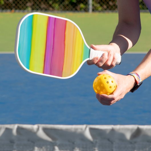 Pickleball Paddle Lines of Color (Insitu)