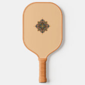Pickleball-paddle met geometrische perzikmandala pickleball paddle (Voorkant)