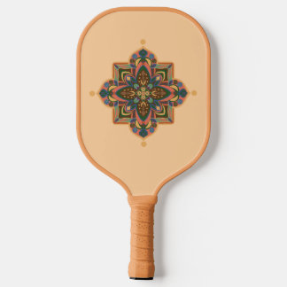 Pickleball-paddle met geometrische perzikmandala pickleball paddle