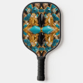 Pickleball Paddle met kleuren van de Bahama's (Achterkant)