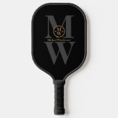 Pickleball Paddle met Modern Monogram (Voorkant)