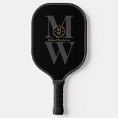 Pickleball Paddle met Modern Monogram (Achterkant)