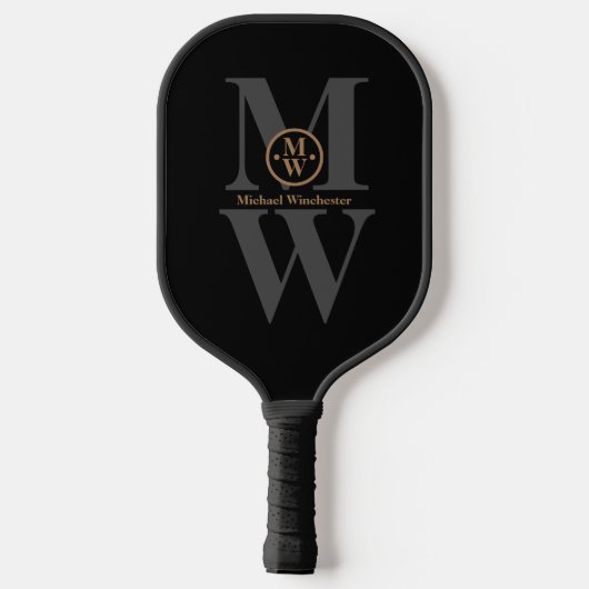 Pickleball Paddle met Modern Monogram (Achterkant)