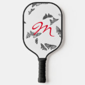 PICKLEBALL PADDLE MET MONOGRAM EN VLINDERS (Achterkant)