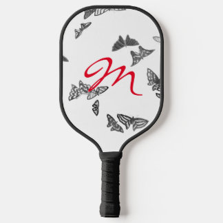 PICKLEBALL PADDLE MET MONOGRAM EN VLINDERS