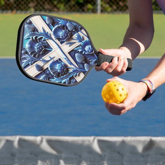 Pickleball Paddle met Schotse Distels (Insitu)