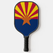 Pickleball Paddle met vlag van Arizona, Verenigde  (Achterkant)
