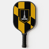 Pickleball Paddle met vlag van Baltimore, Verenigd (Achterkant)