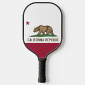 Pickleball Paddle met vlag van Californië, Verenig (Achterkant)