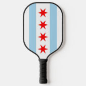 Pickleball Paddle met vlag van Chicago, Verenigde  (Voorkant)