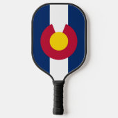 Pickleball Paddle met vlag van Colorado, Verenigde (Achterkant)