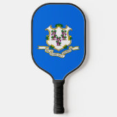 Pickleball Paddle met vlag van Connecticut, Vereni (Voorkant)