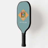 Pickleball Paddle met vlag van Delaware, Verenigde (Links)