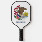 Pickleball Paddle met vlag van Illinois, Verenigde (Voorkant)