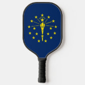 Pickleball Paddle met vlag van Indiana, Verenigde  (Achterkant)