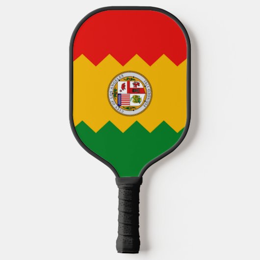 Pickleball Paddle met vlag van Los Angeles, Vereni (Achterkant)