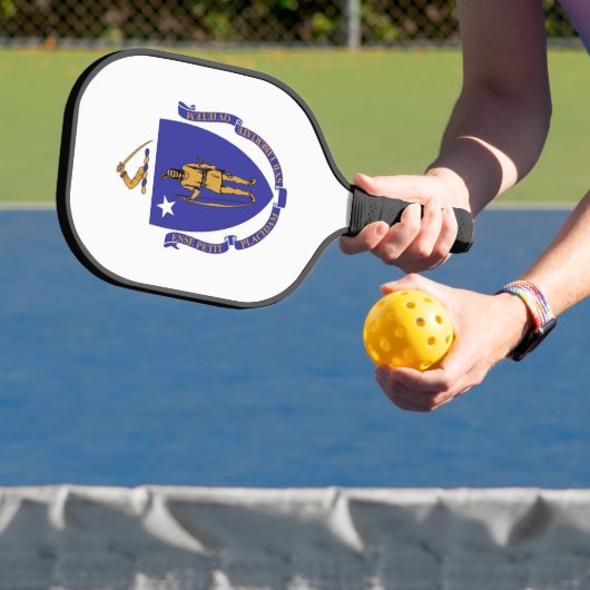 Pickleball Paddle met vlag van Massachusetts, Vere (Insitu)