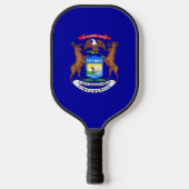 Pickleball Paddle met vlag van Michigan, Verenigde (Voorkant)
