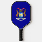 Pickleball Paddle met vlag van Michigan, Verenigde (Achterkant)