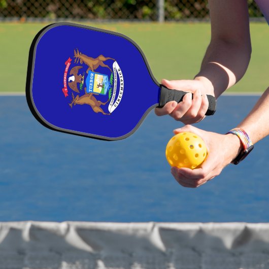 Pickleball Paddle met vlag van Michigan, Verenigde (Insitu)