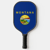 Pickleball Paddle met vlag van Montana, Verenigde  (Achterkant)