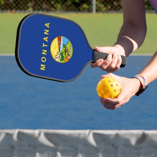 Pickleball Paddle met vlag van Montana, Verenigde  (Insitu)