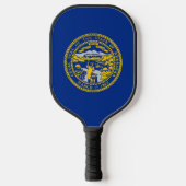 Pickleball Paddle met vlag van Nebraska, Verenigde (Voorkant)