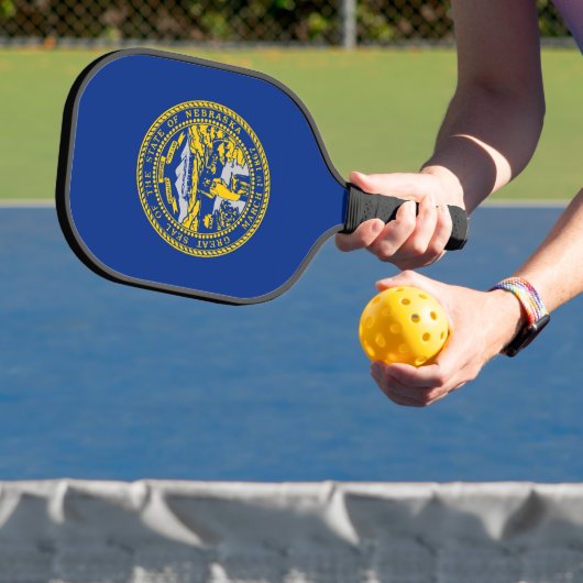 Pickleball Paddle met vlag van Nebraska, Verenigde (Insitu)