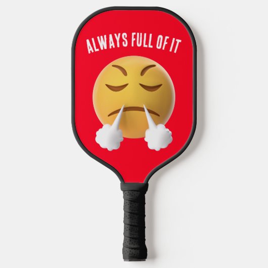 PICKLEBALL PADDLE MET ZEER MAD EMOJI-ONTWERP (Voorkant)