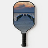 Pickleball-paddle met zonsondergangsthema pickleball paddle (Achterkant)