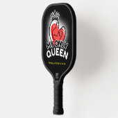 Pickleball Paddle: Mijn enige koningin (zwart/grij Paddle (Links)