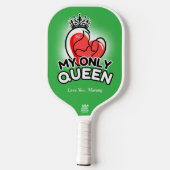 Pickleball Paddle: Mijn enige Queen (paarse / groe Pickleball Paddle (Achterkant)